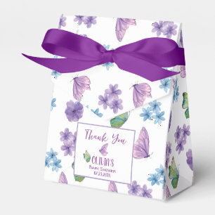 Ballotins Baby shower rose floral papillon fille Bienvenue