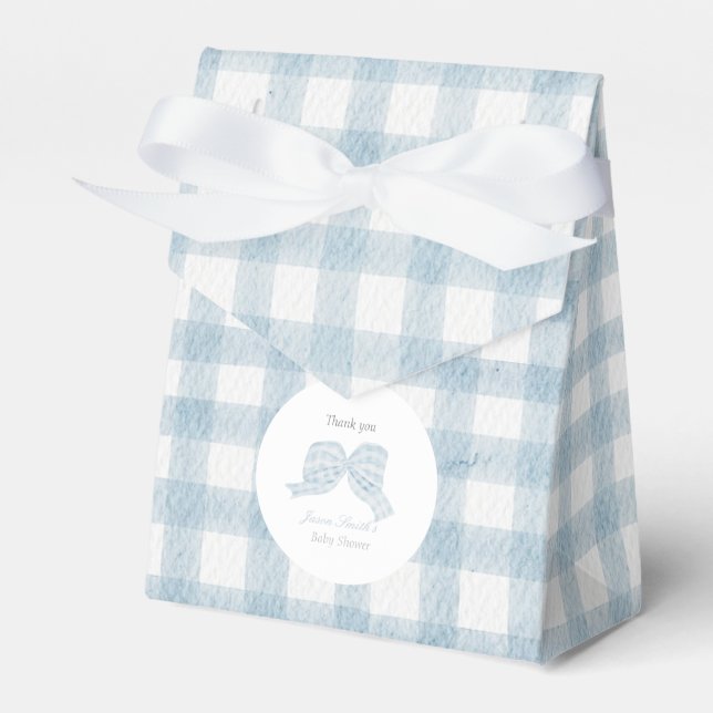 Ballotins Baby shower ruban bleu mou (Verso)