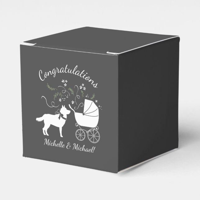 Ballotins Baby shower sibérien Husky (Verso)