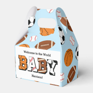 Ballotins Baby shower sportif Co-ed Theme Boy Blue