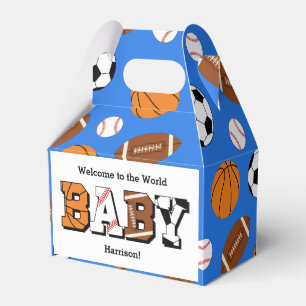 Ballotins Baby shower sportif Co-ed Theme Boy Blue