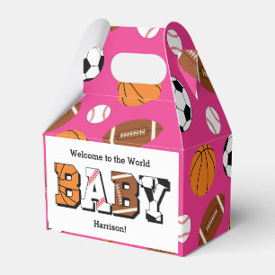 Ballotins Baby shower sportif fille rose