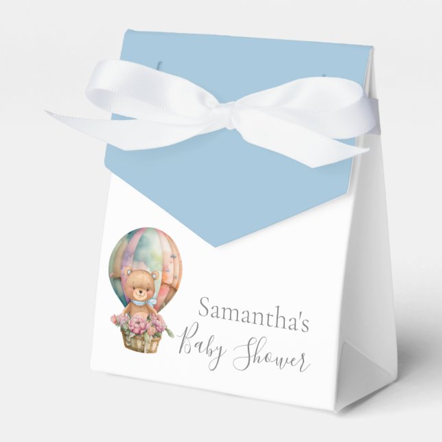 Ballotins BABY SHOWER Teddy Hot Air Balloon Bearly Wait (Verso)