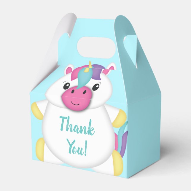 Ballotins Baby shower Unicorn Turquoise (Verso)