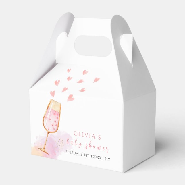 Ballotins Baby shower Valentines de Champagne Roses (Verso)