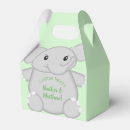 Ballotins Baby shower vert éléphant