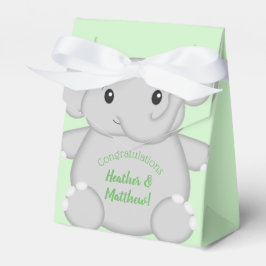 Ballotins Baby shower vert éléphant