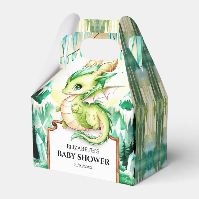 Ballotins Baby shower Whimsical Cute Dragon (Verso)