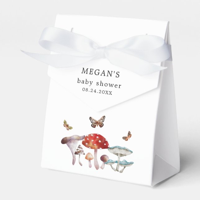 Ballotins Baby shower Whimsical de champignons (Verso)