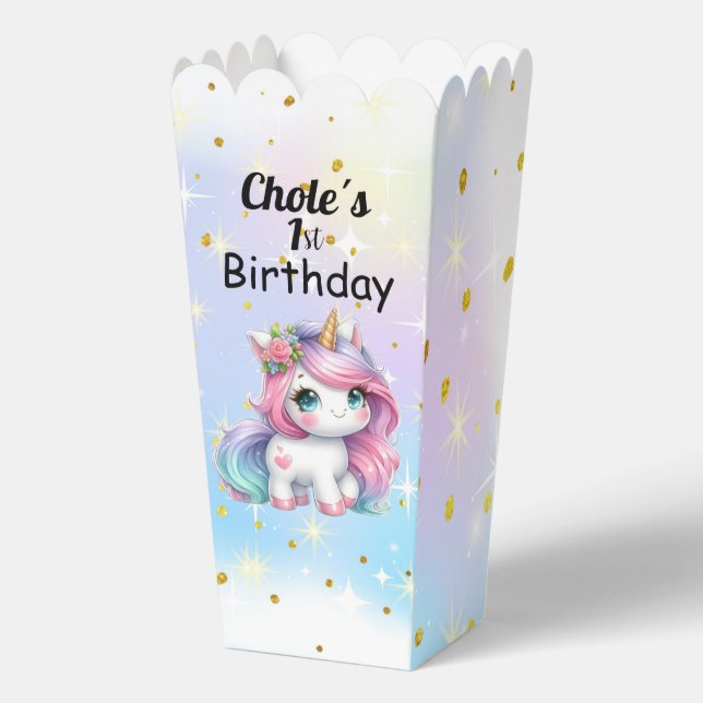 Ballotins Baby Unicorn Popcorn Boxes (Recto)