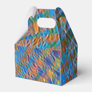 Ballotins Bagues majestueuses orange à bleu croisées de faço