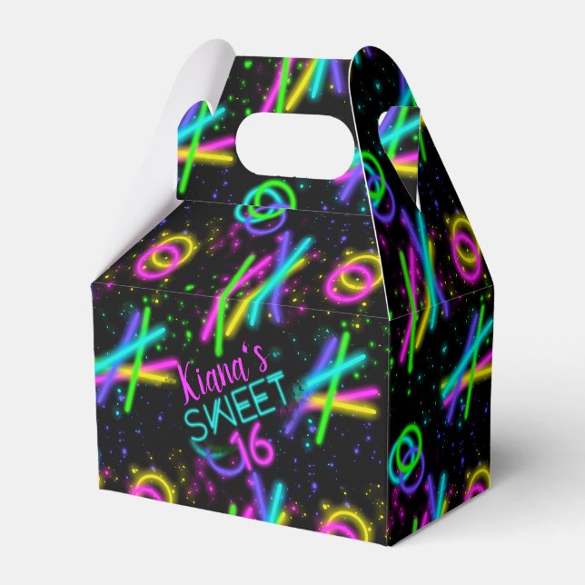 Ballotins Baguette de Neon Glow Sweet 16 Nom ID760 (Verso)