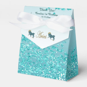 Ballotins Baies d'or et Parties scintillant bleue Turquoise 
