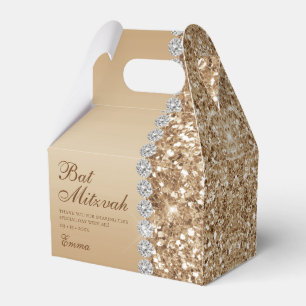 Ballotins Bain de Mitzvah à paillettes dorées