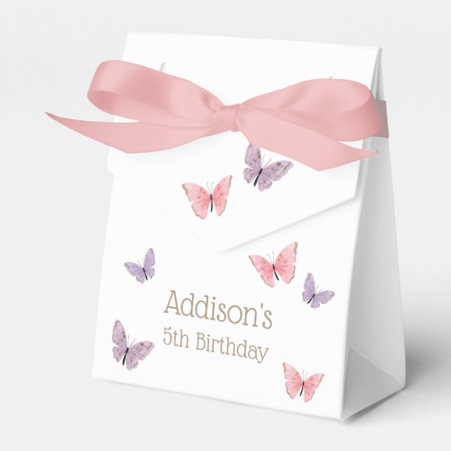 Ballotins Baisers à papillon et voeux d'anniversaire Anniver (Verso)