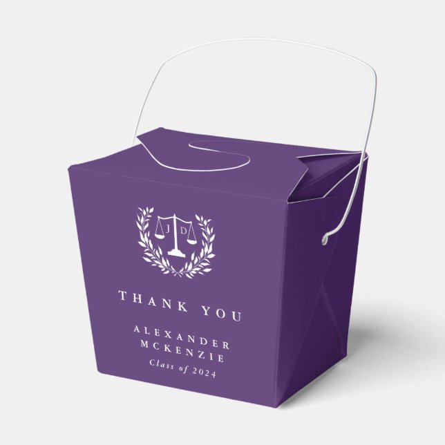 Ballotins Balances JD Droit Violet+Laurel Graduation (Verso)