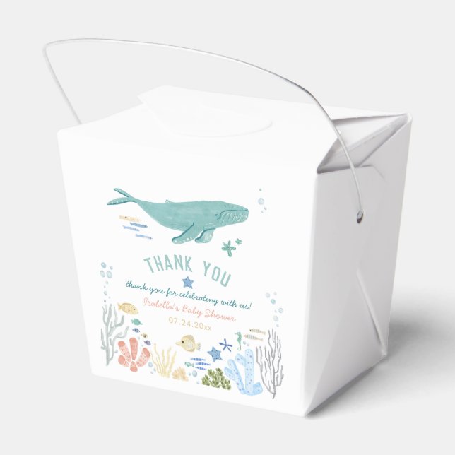 Ballotins Baleine Sous Le Merci Du Baby shower De Mer (Arrière)