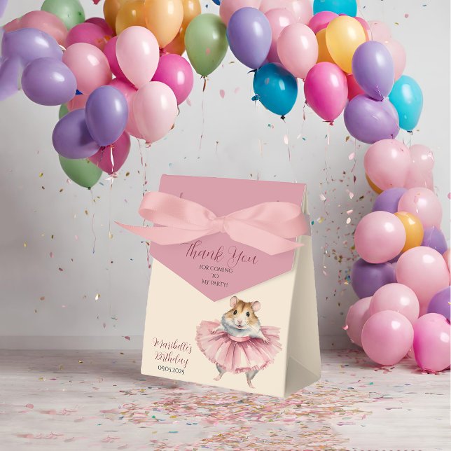 Ballotins Ballerina Hamster Cute Girl Anniversaire Merci (Créateur téléchargé)