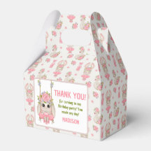 Ballerina thème lapin floral rose fille anniversai