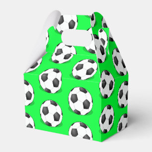 Ballotins Ballons De Football Sur Un Arrière - plan Vert
