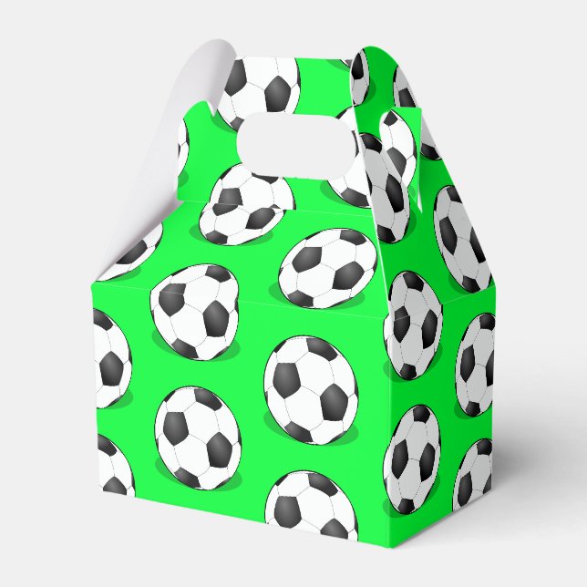 Ballotins Ballons De Football Sur Un Arrière - plan Vert (Verso)