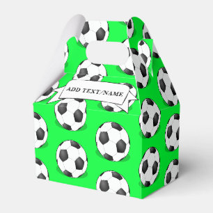 Ballotins Ballons de Football Sur Un Fond Vert Nom Personnal