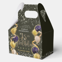 Ballons Pailletés 75e Anniversaire Noir