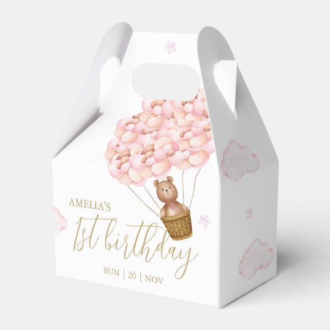Ballotins Ballons roses Teddy Bear Anniversaire (Verso)