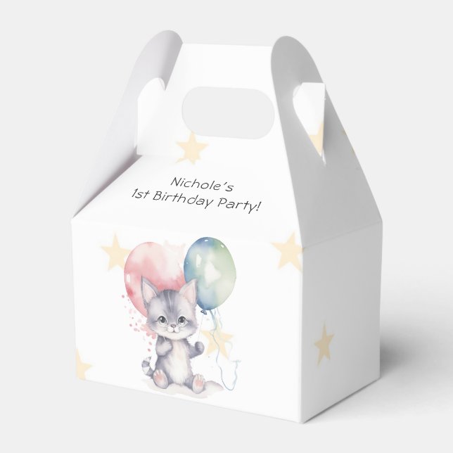 Ballotins Ballons Wild One Kitten 1er fête d'anniversaire (Verso)