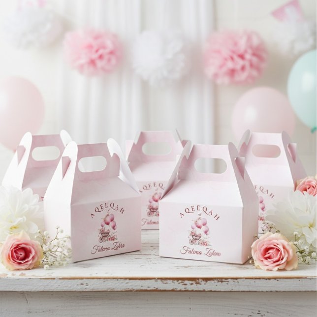Ballotins Balloon rose poussette bébé fille musulmane Aqiqah (Créateur téléchargé)