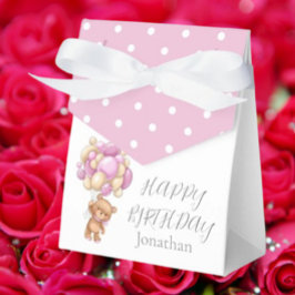 Ballotins Balloon Teddy Bearly Wait Anniversaire Fille rose