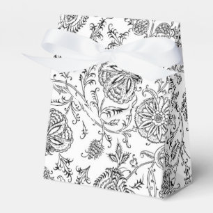 Ballotins Ballotin à motifs floraux noir et blanc