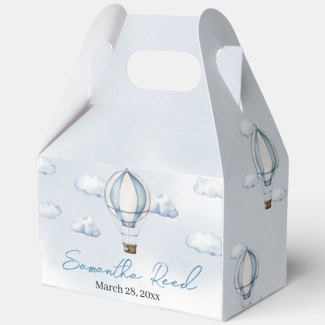 Ballotins Ballotin Baby shower Blue Hot Air (Recto)
