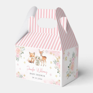 Ballotins Ballotin baby shower de bonbons en bois d'or rose