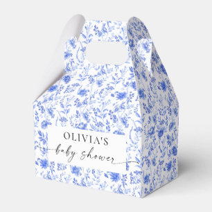 Ballotins Ballotin Baby shower Floral Porcelaine Bleue