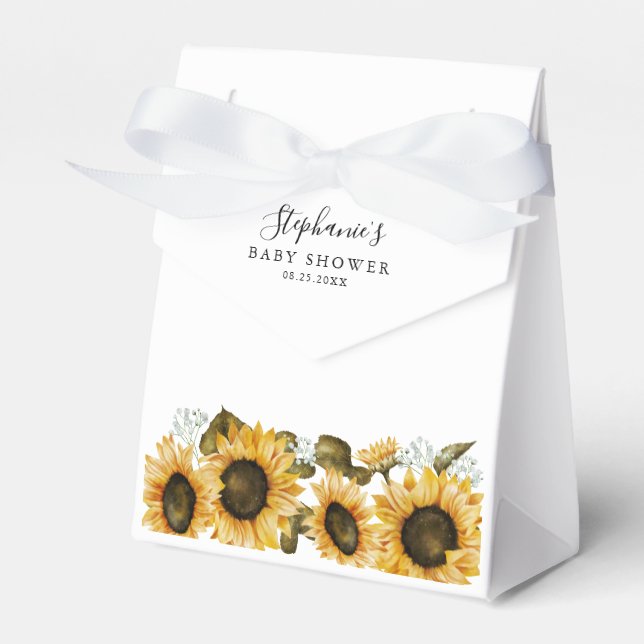 Ballotins Ballotin Baby shower floral tournesol (Verso)