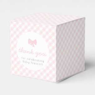 Ballotins Ballotin baby shower rose en vichy