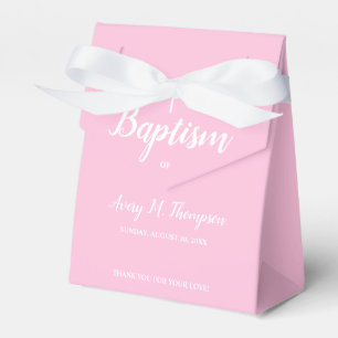Ballotins Ballotin Baptême de fille blanche rose personnalis
