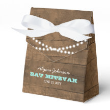 Ballotin Bat mitzvah Turquoise de Barnwood Lights