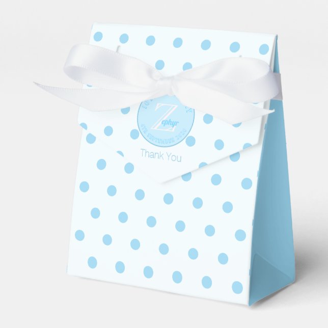 Ballotins Ballotin blanc bleu Pois bleu (Verso)