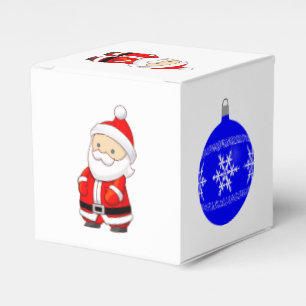 Ballotins Ballotin blanc Père Noël & Blue Orament
