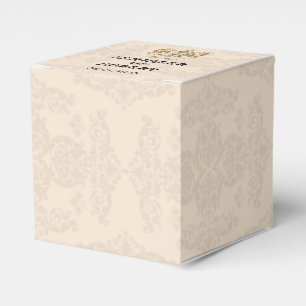 Ballotins Ballotin Cream et Gold Mariage damassé