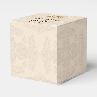 Ballotins Ballotin Cream et Gold Mariage damassé