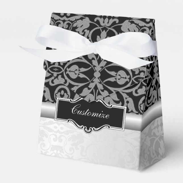 Ballotins Ballotin Damas Black & Silver personnalisé 3 (Verso)