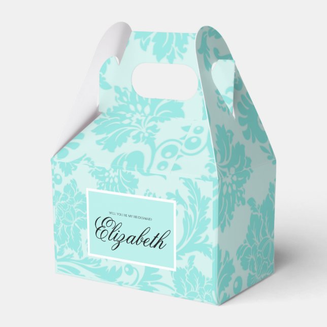 Ballotins ballotin damask turquoise (Verso)