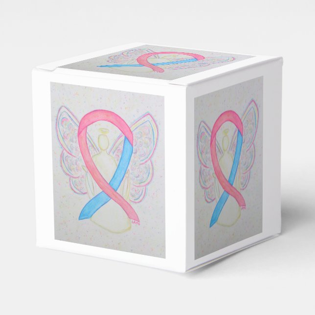Ballotins Ballotin d'angle rose et bleu de sensibilisation (Verso)