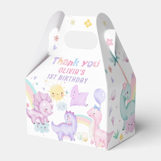 Ballotins Ballotin d'anniversaire de Dinosaur rose (Verso)