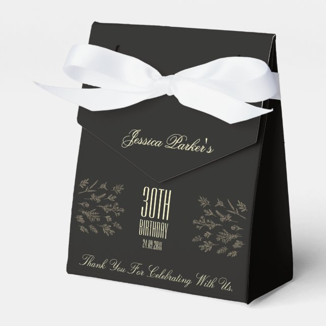 Ballotins Ballotin d'anniversaire noir classique (Verso)