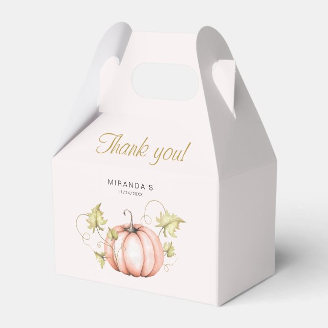 Ballotins Ballotin de baby shower d'automne citrouille (Verso)