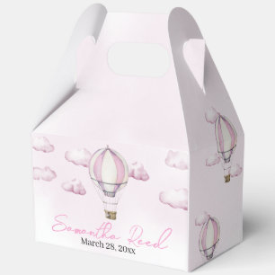 Ballotins Ballotin de Baby shower de ballon à air chaud rose